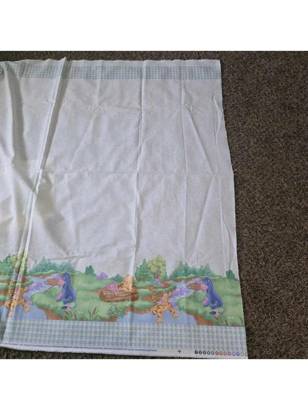 Vintage Pooh's 'Days of Hunny' Cotton Fabric Fabric Approx. 3 yards